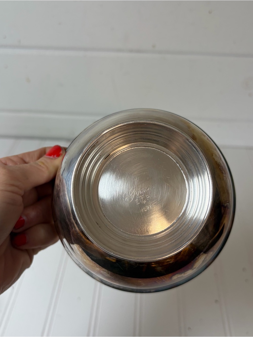Vintage Silver Plated Decorative Footed Bowl | Marked Gorham - Picture 6 of 8